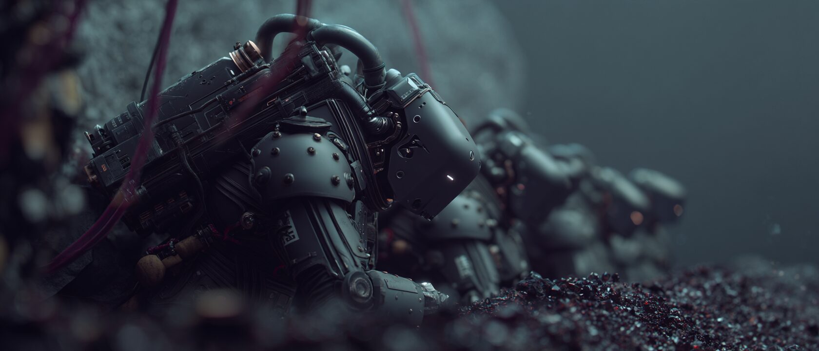 Automated mining units working the dead layer